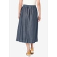 thumbnail image 2 of Woman Within Plus Size Petite Drawstring Denim Skirt, 2 of 6