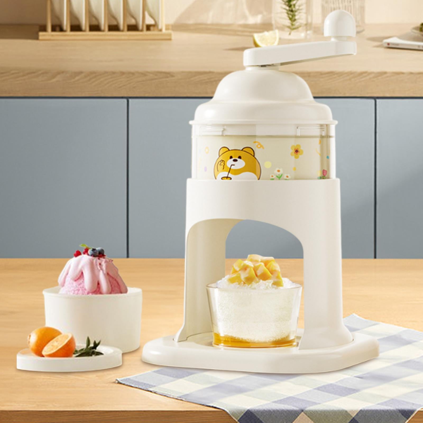 FashionCha Manual Rotary Ice Crusher Hand Shaved Ice Machine Easy to Clean Portable DIY Fun