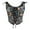 Black, variant on QIPOPIQ Clearance Corset Top for Women Renaissance Faire Eyelet Lace-up Floral Print Fishbone Court Vintage Corset