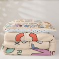 thumbnail image 4 of Manfei Forest Animals Twin Comforter Sets, Alphabet Letter Bedding Set, Peach, Polkadot Reversible, 2pcs, 1 Comforter and 1 Pillowcase, 4 of 6