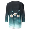 thumbnail image 4 of Juesizh T Shirts for Women Plus Size Crew Neck Shirts Trendy Loose Print 3/4 Sleeve Pullover Tee Shirts, S-5XL, 4 of 8
