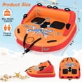 thumbnail image 2 of Infans 2 Person Inflatable Towable Tubes for Boating Water Tubes for Boats to Pull, 2 of 7