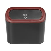 Pressing Type Trash Can Hanging Vehicle Garbage Dust Storage Box Portable Auto Interior Bin Accessories Red