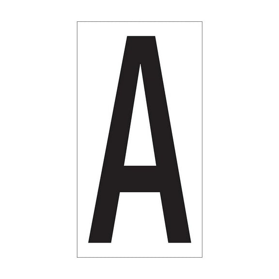 Office Depot® Brand Vinyl Warehouse Labels, DL9310A, Letter A, 3 1/2", Black/White, Case Of 50