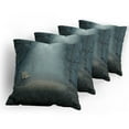 thumbnail image 5 of Ambesonne Fall Throw Pillow Cover 4 Pack, Mysterious Park Horror, 20", Blue Cream, 5 of 7
