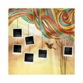 thumbnail image 1 of Collage Decorative Satin Napkins Set of 4, Abstract Family Tree Photos Hanging on Mixed Rainbow Flying Bird Background Picture, Square Fabric Party & Dinner Napkin, 18", Multicolor, by Ambesonne, 1 of 2