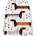 thumbnail image 3 of NICKSUN Shorts de Pyjama Amusants pour Hommes, Bas de Pyjama Doux avec Poches, Teckel Chiens et Notes, m, 3 of 5