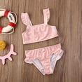 thumbnail image 6 of Bagilaanoe Toddler Baby Girls Swimsuits 2 Piece Bikinis Set Flying Graphic Print Tops + Ruffle Panties 6M 12M 2T 3T 4T 5T Kids Swimwear Bathing Suit Beachwear, 6 of 7