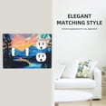 thumbnail image 5 of Watercolor Hand Painted Sky Switch Cover Decorative Wall Plate 3-Gang 2-Toggle 1-Duplex Standard Size, 5 of 5