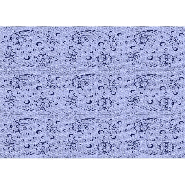 Ahgly Company Machine Washable Indoor Rectangle Transitional Periwinkle Purple Area Rugs, 2' x 3'
