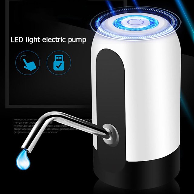 Dispensador De Bomba De Agua Eléctrica Recargable Usb Portátil Automático (Blanco)