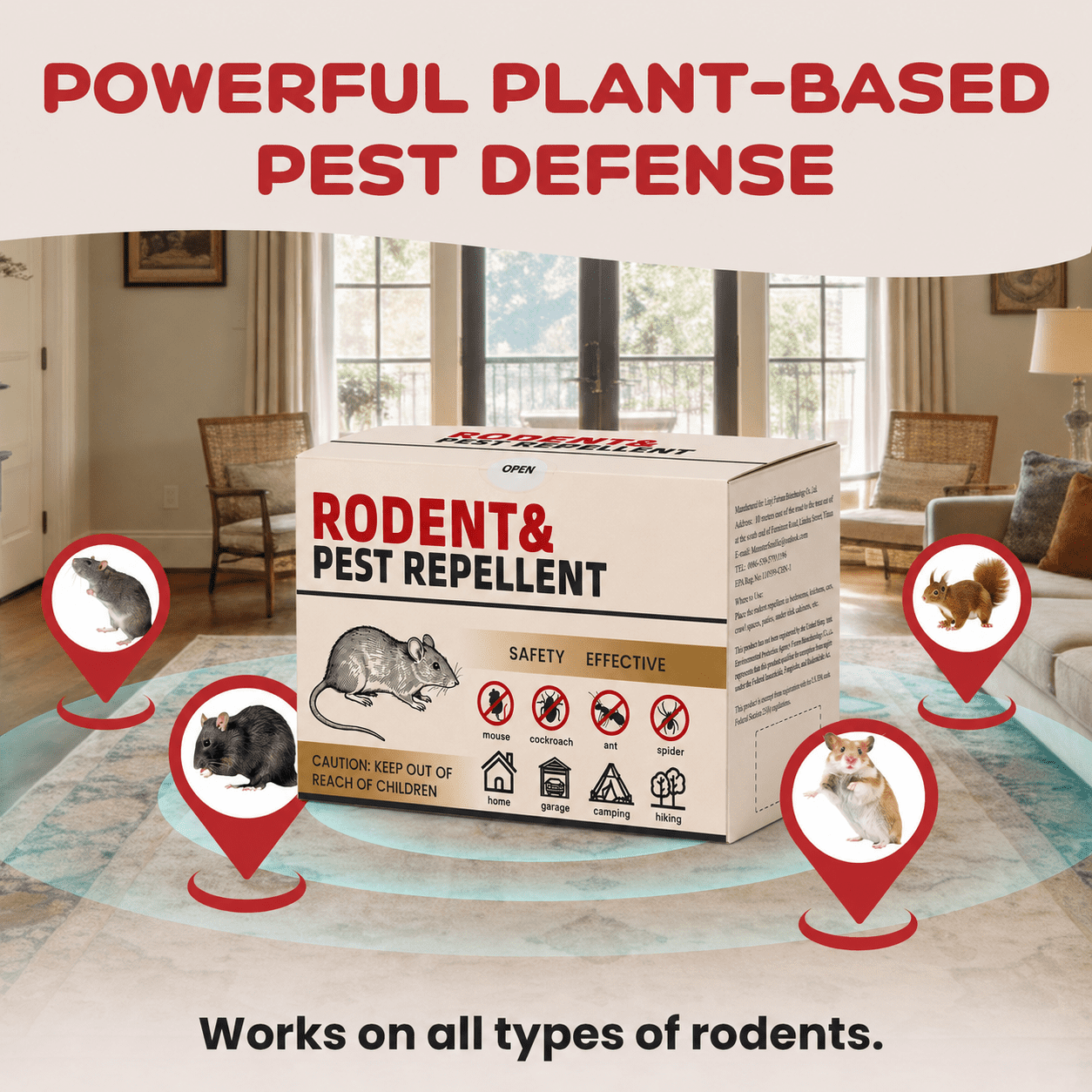 Rodent Repellent 36 Balls, Mouse Repellent Indoor for House, Car & Garage – Safe & Natural Peppermint Oil Moth Balls for Rodents, Rat & Mice Repellent for Home, Office, & Outdoors