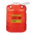 thumbnail image 3 of AmeriCan Goods Multi-Use 8.2qt Plastic Bio Hazard Sharps & Overfillings Collector Container with One-Way Funnel, Red (1), 3 of 4
