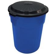 Contenedor Redondo con Tapa Plastic Trends Kartell 60 Litros Color Azul