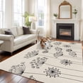 thumbnail image 2 of Large Area Rugs for Living Room Bedroom, Farmhouse Dandelion 8'x10' Rug Washable Carpet Runner Indoor Outdoor, Spring Modern Minimalist Country Flower Non Slip Floor Mats Rug for Kitchen, Patio, 2 of 8
