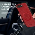 thumbnail image 5 of Allytechgroup Magnetic for iPhone 8 Plus/7 Plus Case, Compatible with MagSafe Support Magnetic Car Phone Mount PU Leather Slim Phone Case for Women Men for iPhone 8 Plus/7 Plus, Winered, 5 of 10