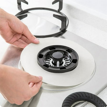 

round Glass Dining Table Set for 4 4Pcs Range Protectors Reusable Stovetop Non Stick Stove Protectors Cover Dining Mat Fall Table Mats Bar Table Set for 4 Cork Mats Rectangle Table Doilies round Clear