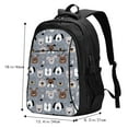 thumbnail image 4 of Hirioo Cute Dog Faces for Travel Laptop Backpack with USB Charging Port for Men and Women, 4 of 7
