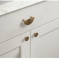 thumbnail image 4 of Goo-Ki 2.5"(64mm) Hole Centers Antique Brass Kitchen Cabinet Pulls,Closet Classic Zinc Alloy Drawer Cabinet Drawer Pulls with Fan-Shaped,6 Pack, 4 of 7