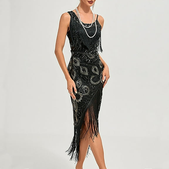 Zorckvet Plus Size Dresses for Women Sundresses Summer Evening Cocktail Party Sequin Womens Dress Sleeveless