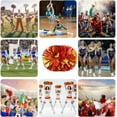 thumbnail image 6 of 8 Pack pom poms Cheer,Handheld Cheer pom poms, Sports Cheer Plastic Pom Poms Cheerleading for Sports Team Spirit Cheering (Blue+Gold), 6 of 6