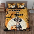 thumbnail image 2 of Trick or Treat Sphynx Needs Candy Happy Halloween Night Quilt Bedding Set Cat Lover Kitten Owner Gifts Idea 1 Blanket Bed Cover 2 Pillowcases - 02020, 2 of 5