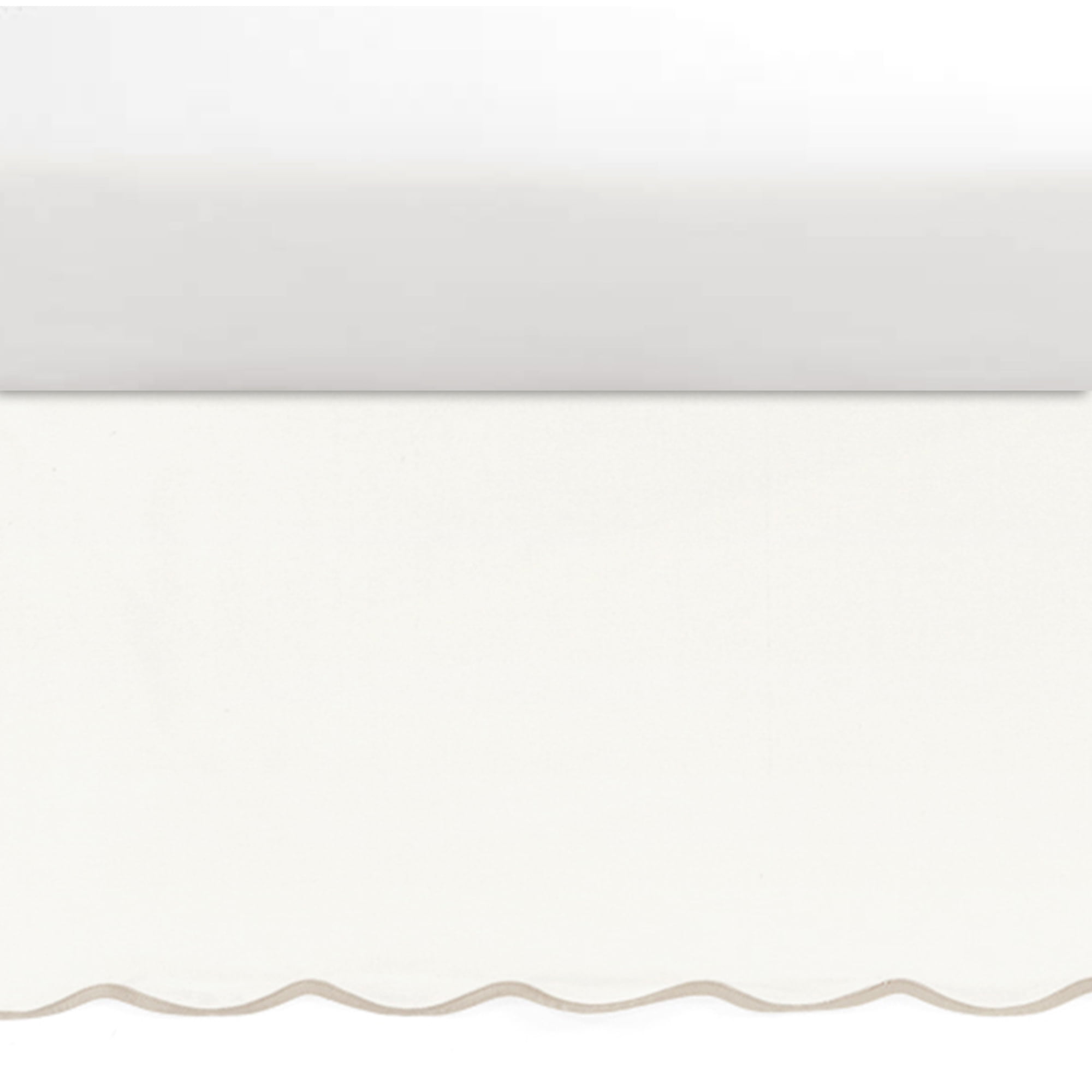 Lush Decor Coastal Chic Scalloped Edge Baby Crib Skirt Single 28" W x 52" L + 16" Drop Neutral - Scalloped Crib Skirt - Gender Neutral Nursery Decor - White Crib Skirt