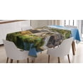 thumbnail image 1 of Ambesonne Cityscape Tablecloth Rectangular Table Cover, Aerial Photo of Old Town, 52"x70", Multicolour, 1 of 3