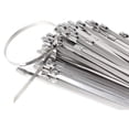 thumbnail image 5 of Stainless Steel Cable Ties, 100 Pcs 7.9 Inches Heavy Duty Self-Locking Cable Zip Ties, Metal Exhaust Wrap Locking Ties, 5 of 5