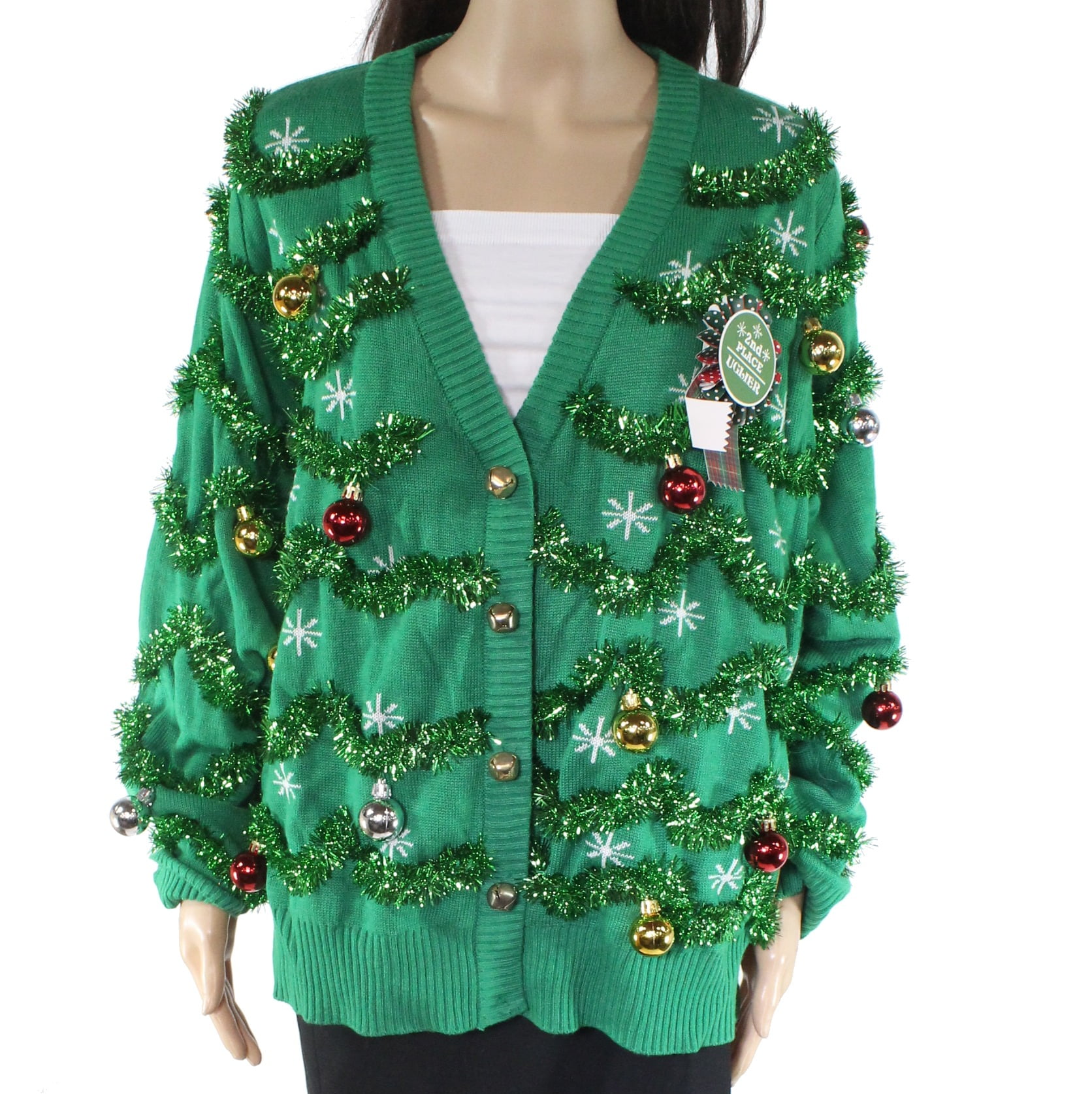Tipsy Elves Womens Sweater Cardigan Ugly Christmas XXL