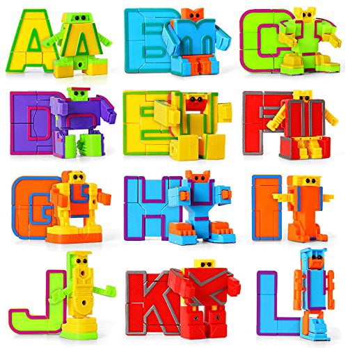 miYou Alphabet Robots Toy for Kids ABC Learning Education Preschool Toys 26 Pieces/Gift Box
