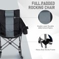 HEQUSIGNS Folding Rocking Camping Chair, Portable Rocker Camp Lawn