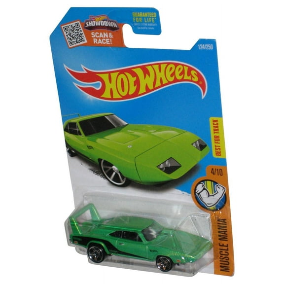 Hot Wheels Muscle Mania 4/10 (2015) Green '69 Dodge Charger Daytona Car 124/250