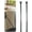 Black 2 pack, variant on 2-in-1 Door Security Bar & Sliding Patio Door Stopper Security Jammer Bar Child Proof Adjustable Constructed of High Grade Iron Window Doors Security Bars, White