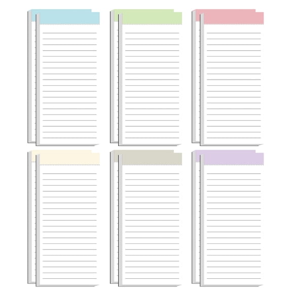 Style-Carry 12 Pack Magnetic Notepads, Lined Mini Note Pads for Refrigerator to Do List and Daily Planning,50 Sheets per Pad, Set of 12