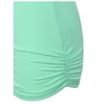 thumbnail image 6 of KOGMO Womens 3/4 Sleeve Solid Basic Drape Top Side Shirring Tunic (S-3X), 6 of 7