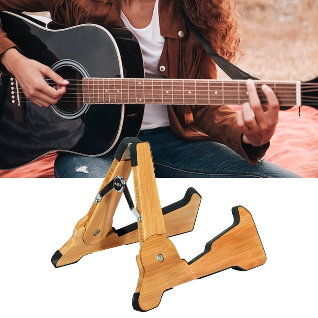 Yihuala Wood Guitar Stand Light Weight String Instrument Holder Portable Adjustable Guitar Stand for Guitar and Ukuleles