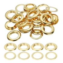 Uxcell 25mm/1" Metal Eyelets, Eyelets and Grommets Kit for DIY Project, Gold 20 Pcs