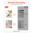 thumbnail image 5 of KFFKFF Tile Alignment System, 1/8 Inch (3 mm) inclusive of 1pc Tile Clamp, 700 PCS Self-Assembly Tile Leveler Spacers Clips and 200 PCS Reusable Wedges, Tile Equipment Kit, 5 of 9