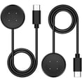 thumbnail image 1 of KOMI [2-Pack] Charger Compatible for Google Pixel Watch 2 / Fitbit Ace LTE Replacement Charging Cable. (3.3Ft/100cm) [Not for Pixel Watch 1] (Black, Type-C), 1 of 5