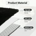 thumbnail image 6 of Hasoo 2' x 6' Shag Rug for Living Room, Fluffy Washable Rug for Bedroom, Dorm, Bedroom Decor, Black, 6 of 7