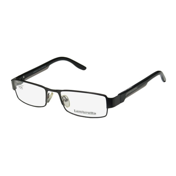 NEW LAMBRETTA LAM0022 MENS/WOMENS DESIGNER FULL-RIM BLACK / GRAY MASCULINE DESIGN BRAND NAME FRAME DEMO LENSES 53-18-135 EYEGLASSES/EYEGLASS FRAME