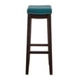 thumbnail image 4 of Riverbay Furniture 32" Faux Leather Bar Stool in Blue and Dark Brown, 4 of 10