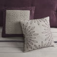 thumbnail image 4 of GDF Studio 7-Piece Cozy Queen Comforter Set, Faux Suede Bedding Set with Embroidered Pillows, Purple, 4 of 11