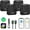 Black, variant on DERAX Bluetooth Tracker (iOS and Android) 4 Pack, Rechargeable Tracker Tags Compatible with iOS and Android, Anti-Lost Item Finder for Keys Wallet Luggage Backpack, Black