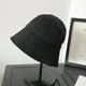 thumbnail image 5 of Sombrero de pescador negro para mujer, gorra informal de algodón de color sólido, visera de playa para exteriores, sombrero para el sol, gorra de pescador para mujer y niña, 1 unidad-negro JAMW Sencillez, 5 of 5