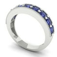 thumbnail image 2 of 1.81 ct Brilliant Round Cut Simulated Tanzanite 18K White Gold Band SZ 10.5, 2 of 6