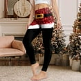 thumbnail image 2 of Christmas Leggings for Women High Waisted Santa Claus Print Ankle Length Seasonal Printed Leggings Soft Brushed Pants, 2 of 6