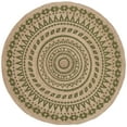 thumbnail image 2 of SAFAVIEH Natural Fiber Zoolander Geometric Jute Area Rug, Green/Natural, 4' x 4' Round, 2 of 6