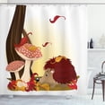 thumbnail image 1 of Ambesonne Hedgehog Shower Curtain, Defoliating Leaves, 69"Wx75"L, Multicolor, 1 of 3
